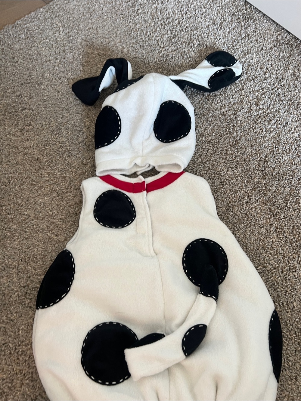 Baby Dalmatian Puppy Costume - White with Black Spots 2T/3T - Picture 3 of 3